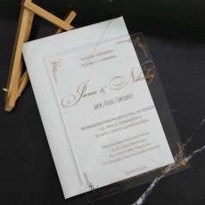 Acrylic Invitation Card Rectangle Transparent Invitation Card With Envelope
